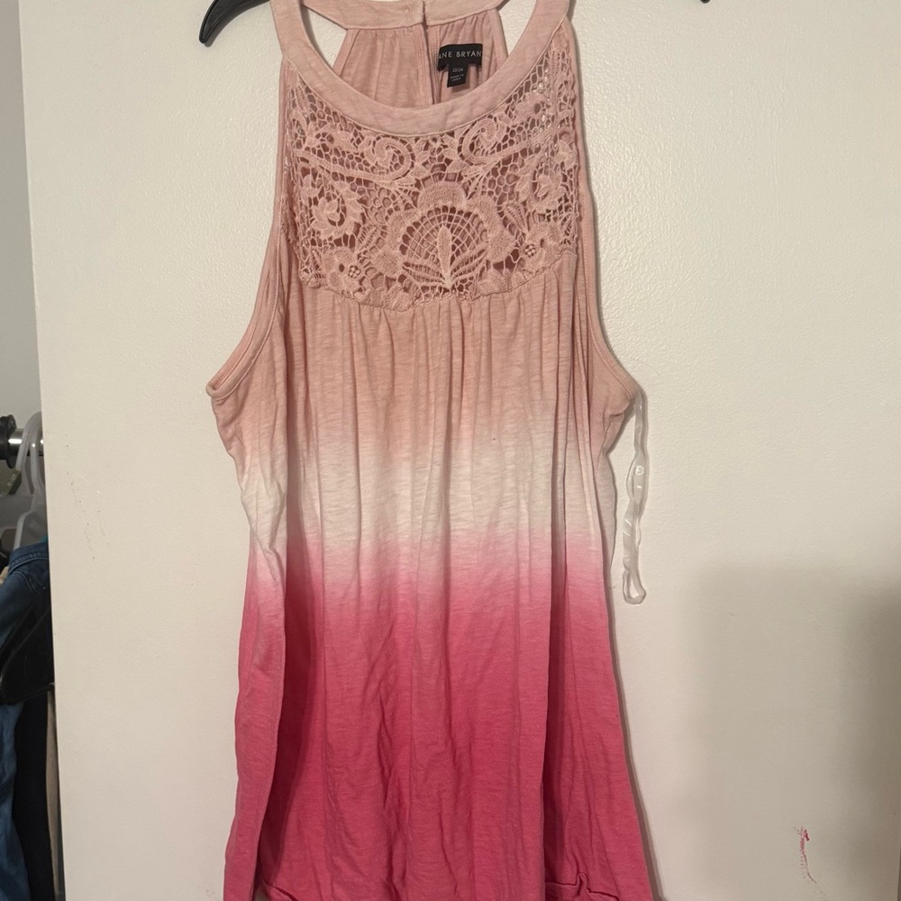 Lane Bryant size 22/24 swim tank pink ombré